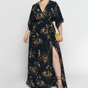 Reformation Winslow Viscose Dress Extended Size 1X Whimsical Boho Fairy